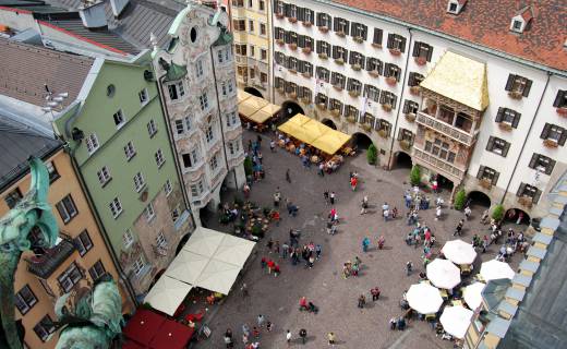 Innsbruck Stadtzentrum von oben